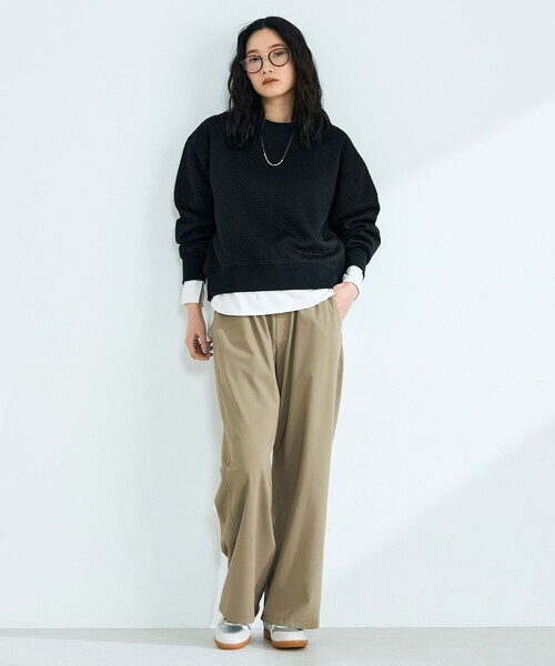 fredy emue（フレディエミュ）の「TRイージーセミワイドパンツ（その他パンツ・レディース・グレー/ブラック/ベージュ・38/36）」の15枚目の写真