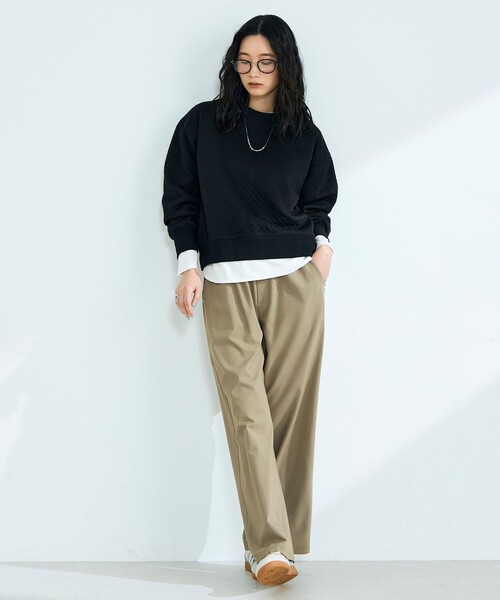 fredy emue（フレディエミュ）の「TRイージーセミワイドパンツ（その他パンツ・レディース・グレー/ブラック/ベージュ・38/36）」の16枚目の写真