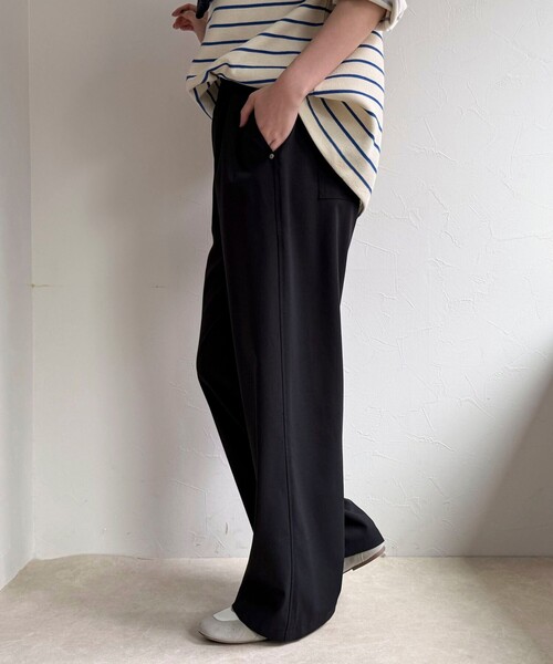 fredy emue（フレディエミュ）の「TRイージーセミワイドパンツ（その他パンツ・レディース・グレー/ブラック/ベージュ・38/36）」の12枚目の写真