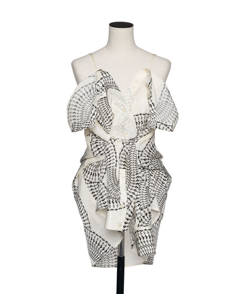 muller of yoshiokubo（ミュラーオブヨシオクボ）の「muller of yoshiokubo ミュラーオブヨシオクボ / RADIAL 2WAY BLOUSE ラジアル2WAYブラウス / MLS26204（シャツ/ブラウス・レディース・レッド/ブラック・38/36）」の12枚目の写真