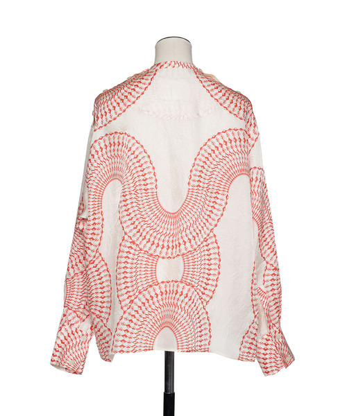 muller of yoshiokubo（ミュラーオブヨシオクボ）の「muller of yoshiokubo ミュラーオブヨシオクボ / RADIAL 2WAY BLOUSE ラジアル2WAYブラウス / MLS26204（シャツ/ブラウス・レディース・レッド/ブラック・38/36）」の14枚目の写真