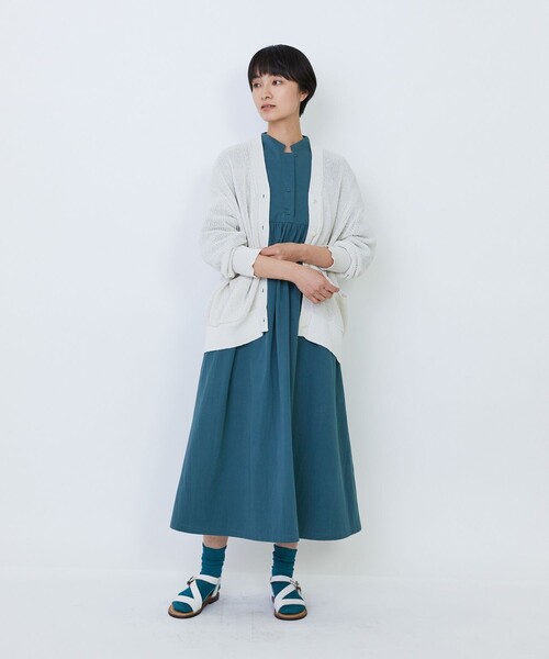 LOISIR(ロワズィール)の「エステル和紙片畦編みカーディガン(カーディガン/ボレロ・レディース・ネイビー/オフホワイト・FREE)」の9枚目の写真