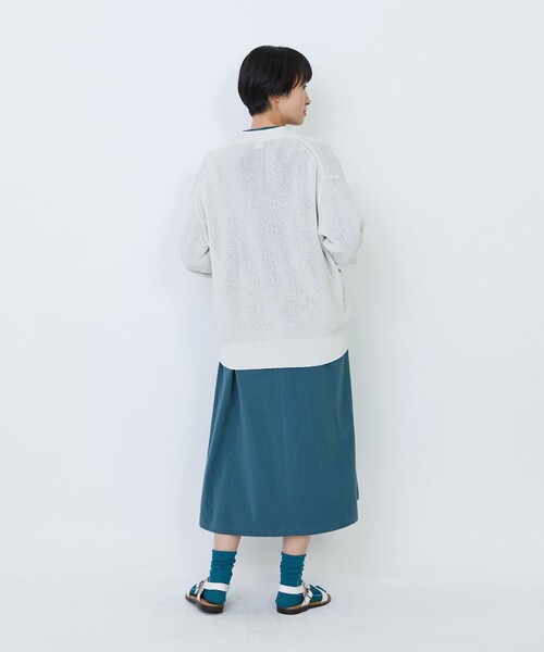 LOISIR(ロワズィール)の「エステル和紙片畦編みカーディガン(カーディガン/ボレロ・レディース・ネイビー/オフホワイト・FREE)」の12枚目の写真