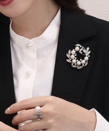 blackdia ocean（ブラックダイヤオーシャン）の「blackdia ocean パールリースブローチ（ブローチ/コサージュ）」