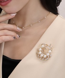 blackdia ocean（ブラックダイヤオーシャン）の「blackdia ocean パールリースブローチ（ブローチ/コサージュ）」