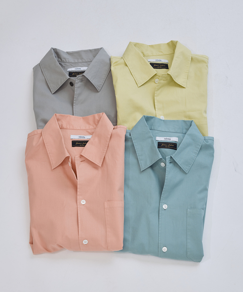 JOURNAL STANDARD relume（ジャーナルスタンダード　レリューム）の「JAMES FABRIC / ジェームスファブリック ガーメントダイ シャツ（シャツ/ブラウス・メンズ・ライトグレー/ピンク/イエロー/サックスブルー・MEDIUM/LARGE）」の5枚目の写真
