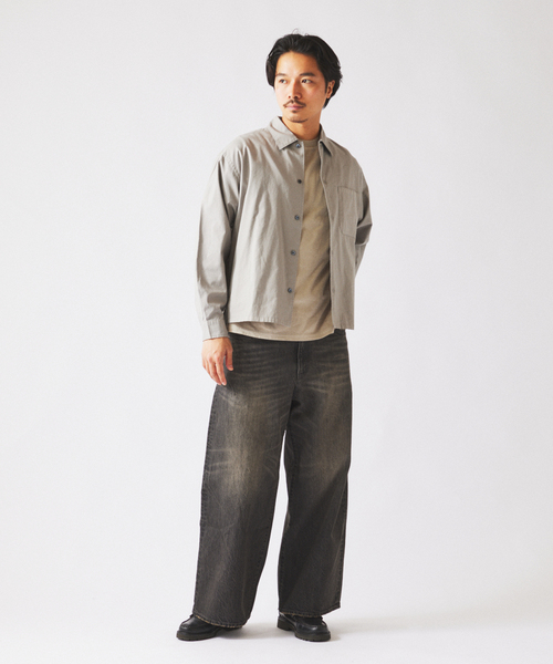 JOURNAL STANDARD relume（ジャーナルスタンダード　レリューム）の「JAMES FABRIC / ジェームスファブリック ガーメントダイ シャツ（シャツ/ブラウス・メンズ・ライトグレー/ピンク/イエロー/サックスブルー・MEDIUM/LARGE）」の6枚目の写真