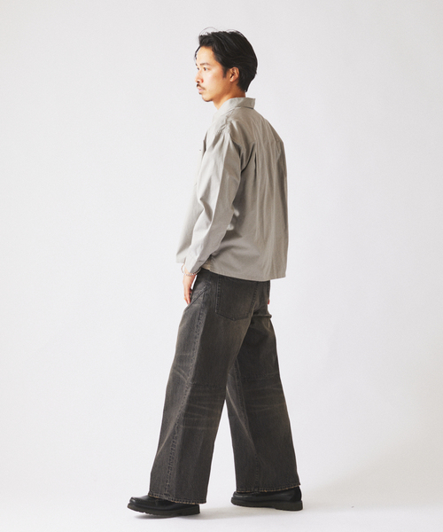 JOURNAL STANDARD relume（ジャーナルスタンダード　レリューム）の「JAMES FABRIC / ジェームスファブリック ガーメントダイ シャツ（シャツ/ブラウス・メンズ・ライトグレー/ピンク/イエロー/サックスブルー・MEDIUM/LARGE）」の11枚目の写真