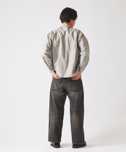 JOURNAL STANDARD relume（ジャーナルスタンダード　レリューム）の「JAMES FABRIC / ジェームスファブリック ガーメントダイ シャツ（シャツ/ブラウス・メンズ・ライトグレー/ピンク/イエロー/サックスブルー・MEDIUM/LARGE）」の12枚目の写真