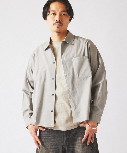 JOURNAL STANDARD relume（ジャーナルスタンダード　レリューム）の「JAMES FABRIC / ジェームスファブリック ガーメントダイ シャツ（シャツ/ブラウス・メンズ・ライトグレー/ピンク/イエロー/サックスブルー・MEDIUM/LARGE）」の14枚目の写真