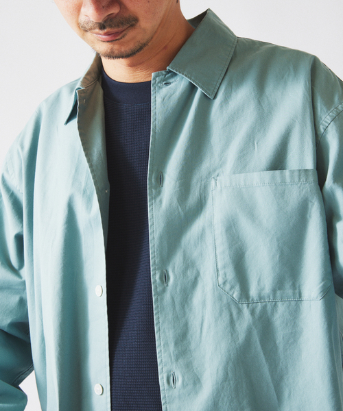 JOURNAL STANDARD relume（ジャーナルスタンダード　レリューム）の「JAMES FABRIC / ジェームスファブリック ガーメントダイ シャツ（シャツ/ブラウス・メンズ・ライトグレー/ピンク/イエロー/サックスブルー・MEDIUM/LARGE）」の21枚目の写真
