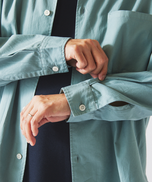 JOURNAL STANDARD relume（ジャーナルスタンダード　レリューム）の「JAMES FABRIC / ジェームスファブリック ガーメントダイ シャツ（シャツ/ブラウス・メンズ・ライトグレー/ピンク/イエロー/サックスブルー・MEDIUM/LARGE）」の18枚目の写真