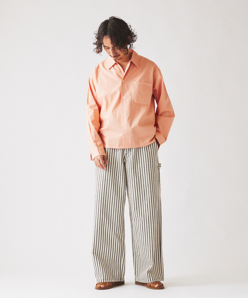 JOURNAL STANDARD relume（ジャーナルスタンダード　レリューム）の「JAMES FABRIC / ジェームスファブリック ガーメントダイ シャツ（シャツ/ブラウス・メンズ・ライトグレー/ピンク/イエロー/サックスブルー・MEDIUM/LARGE）」の15枚目の写真