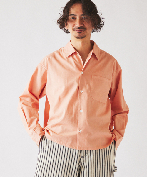 JOURNAL STANDARD relume（ジャーナルスタンダード　レリューム）の「JAMES FABRIC / ジェームスファブリック ガーメントダイ シャツ（シャツ/ブラウス・メンズ・ライトグレー/ピンク/イエロー/サックスブルー・MEDIUM/LARGE）」の13枚目の写真