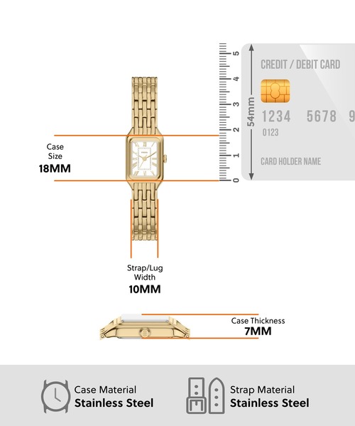FOSSIL(フォッシル)の「フォッシル 腕時計 レディース アナログ ステンレス ES5467(アナログ腕時計・レディース・ゴールド・FREE)」の6枚目の写真