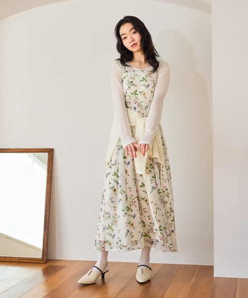 mysty woman（ミスティウーマン）の「【接触冷感】ソフトシアーロンTEELS　661523（Tシャツ/カットソー・レディース・オフホワイト/チャコールグレー/ブラック・FREE）」の6枚目の写真