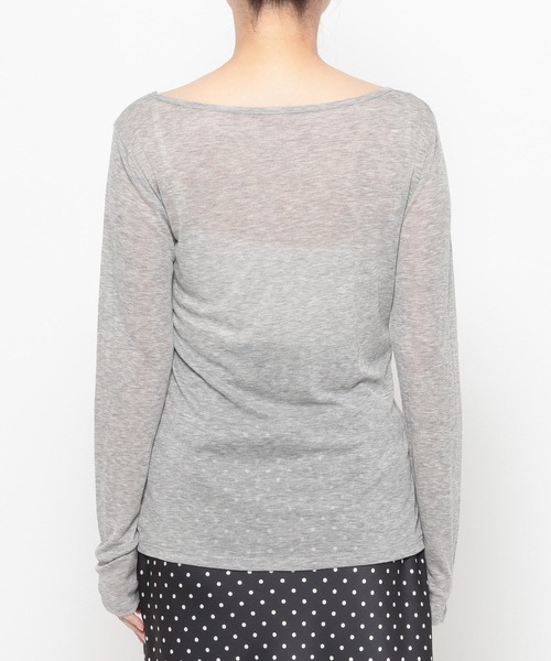 mysty woman（ミスティウーマン）の「【接触冷感】ソフトシアーロンTEELS　661523（Tシャツ/カットソー・レディース・オフホワイト/チャコールグレー/ブラック・FREE）」の15枚目の写真