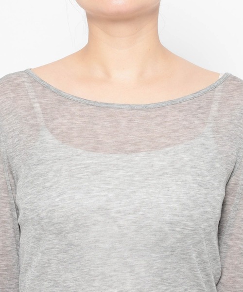 mysty woman（ミスティウーマン）の「【接触冷感】ソフトシアーロンTEELS　661523（Tシャツ/カットソー・レディース・オフホワイト/チャコールグレー/ブラック・FREE）」の16枚目の写真