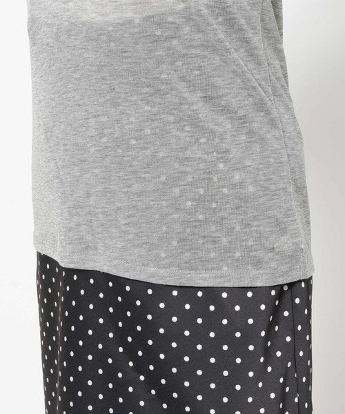 mysty woman（ミスティウーマン）の「【接触冷感】ソフトシアーロンTEELS　661523（Tシャツ/カットソー・レディース・オフホワイト/チャコールグレー/ブラック・FREE）」の18枚目の写真