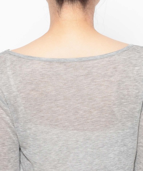 mysty woman（ミスティウーマン）の「【接触冷感】ソフトシアーロンTEELS　661523（Tシャツ/カットソー・レディース・オフホワイト/チャコールグレー/ブラック・FREE）」の19枚目の写真