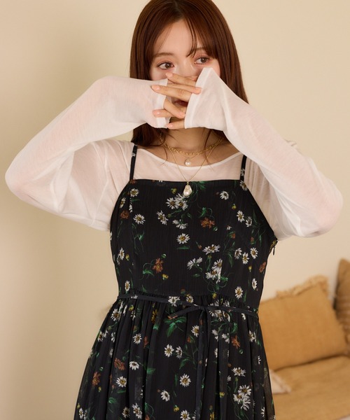 mysty woman（ミスティウーマン）の「【接触冷感】ソフトシアーロンTEELS　661523（Tシャツ/カットソー・レディース・オフホワイト/チャコールグレー/ブラック・FREE）」の8枚目の写真