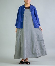 [OMNIGOD womens / オムニゴッド] ヒッコリーデニム ノースリーブワンピース