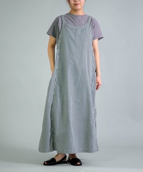 OMNIGOD womens / オムニゴッド] ヒッコリーデニム ノースリーブ