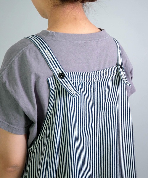 OMNIGOD womens / オムニゴッド] ヒッコリーデニム ノースリーブ