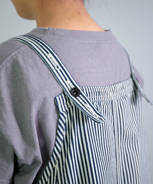 OMNIGOD（オムニゴッド）の「[OMNIGOD womens / オムニゴッド] ヒッコリーデニム ノースリーブワンピース（ワンピース・レディース・ブルー系その他・FREE）」の11枚目の写真