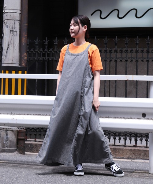 OMNIGOD womens / オムニゴッド] ヒッコリーデニム ノースリーブ