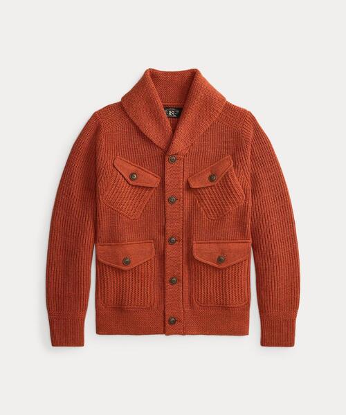 RHC コットン ショールカラー ボーダーカーディガン RHC コットン ショールカラー ボーダーカーディガン メンズセレクト