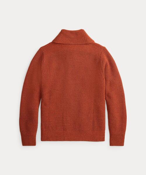 RRL(ダブル アール エル)の「ウールコットン ショールカラー カーディガン(カーディガン/ボレロ・メンズ・オレンジ・L/M/S/XXL/XS/XL)」の8枚目の写真