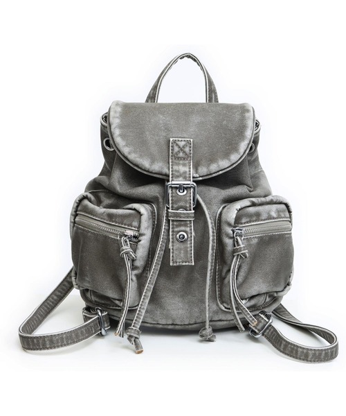 ANAP(アナップ)の「vintage加工フェイクレザーリュック(バックパック/リュック・レディース・グレー/ブラック・F)」の6枚目の写真