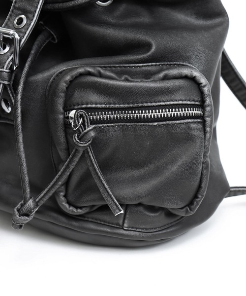 ANAP(アナップ)の「vintage加工フェイクレザーリュック(バックパック/リュック・レディース・グレー/ブラック・F)」の14枚目の写真