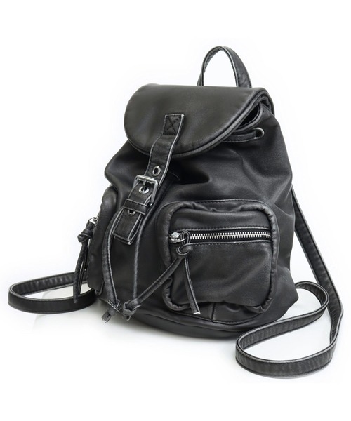 ANAP(アナップ)の「vintage加工フェイクレザーリュック(バックパック/リュック・レディース・グレー/ブラック・F)」の7枚目の写真