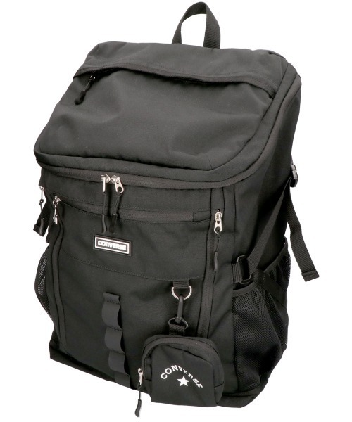 CONVERSE(コンバース)の「【CONVERSE/コンバース】RUBBER PATCH BOX BACKPACK / ボックスバックパック(バックパック/リュック・レディース・ブラック/アイボリー/ベージュ/シルバー・FREE)」の9枚目の写真