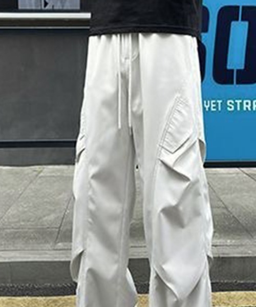 KELVIN（ケルヴァン）の「Cargo Easy Wide Pants カーゴイージーワイドパンツ（カーゴパンツ・メンズ・ライトグレー/ブラック・MEDIUM/LARGE）」の12枚目の写真