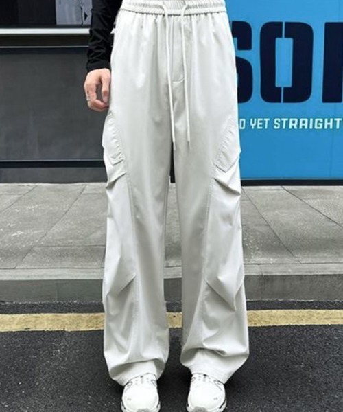 KELVIN（ケルヴァン）の「Cargo Easy Wide Pants カーゴイージーワイドパンツ（カーゴパンツ・メンズ・ライトグレー/ブラック・MEDIUM/LARGE）」の14枚目の写真