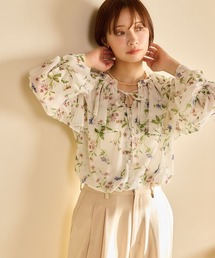 mysty woman | 楊柳ボタニカルブラウス 659272(シャツ/ブラウス)