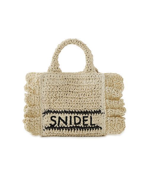 SNIDEL（スナイデル）の「ブレーズフリルロゴミニショルダー（ショルダーバッグ・レディース・ホワイト/ベージュ/ライトブルー・F）」の8枚目の写真