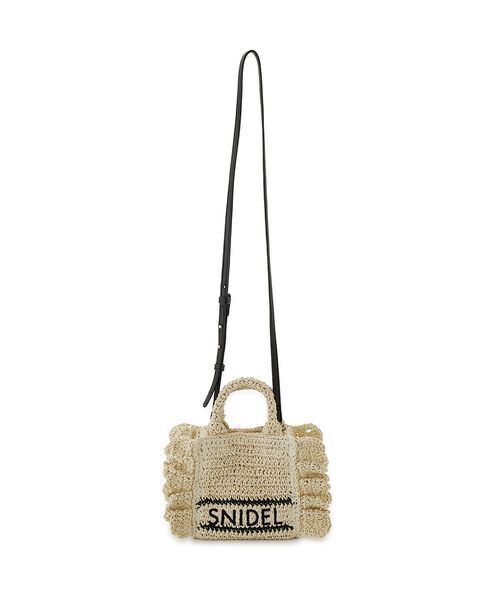 SNIDEL（スナイデル）の「ブレーズフリルロゴミニショルダー（ショルダーバッグ・レディース・ホワイト/ベージュ/ライトブルー・F）」の13枚目の写真