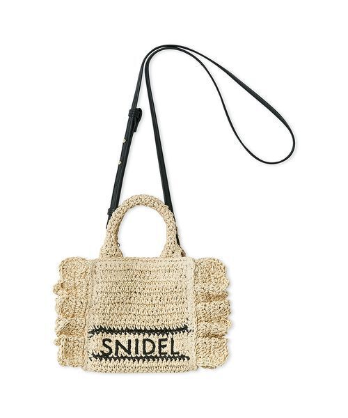 SNIDEL（スナイデル）の「ブレーズフリルロゴミニショルダー（ショルダーバッグ・レディース・ホワイト/ベージュ/ライトブルー・F）」の14枚目の写真