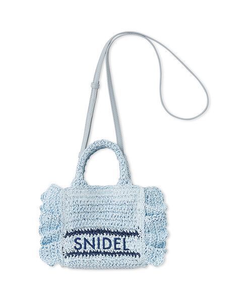 SNIDEL（スナイデル）の「ブレーズフリルロゴミニショルダー（ショルダーバッグ・レディース・ホワイト/ベージュ/ライトブルー・F）」の16枚目の写真