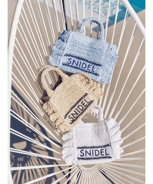 SNIDEL（スナイデル）の「ブレーズフリルロゴミニショルダー（ショルダーバッグ・レディース・ホワイト/ベージュ/ライトブルー・F）」の17枚目の写真