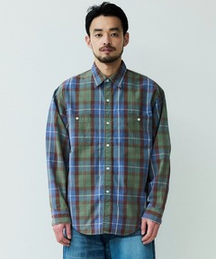 チェックロングスリーブワークシャツ