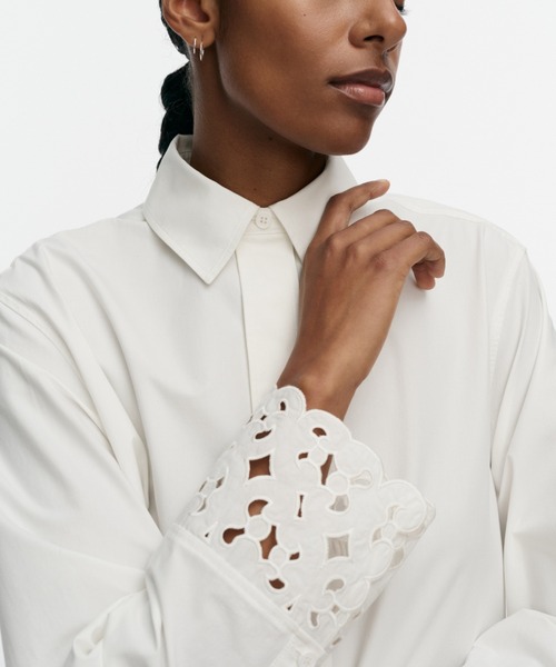 marimekko（マリメッコ）の「Etevyys Keidas / Blouse（シャツ/ブラウス・レディース・ホワイト・36/34/38）」の4枚目の写真