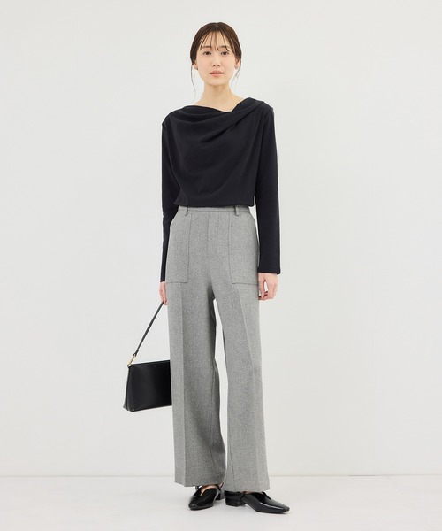 ROPE' PICNIC(ロペピクニック)の「ドレープカットトップス(Tシャツ/カットソー・レディース・ホワイト/ネイビー/サックスブルー/クリーム・FREE)」の10枚目の写真