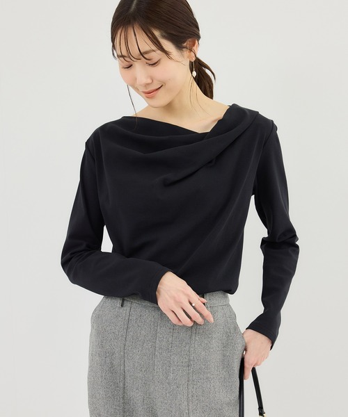 ROPE' PICNIC(ロペピクニック)の「ドレープカットトップス(Tシャツ/カットソー・レディース・ホワイト/ネイビー/サックスブルー/クリーム・FREE)」の13枚目の写真