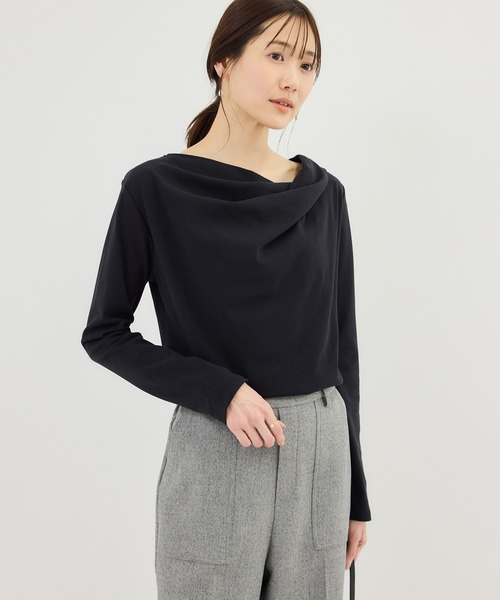 ROPE' PICNIC(ロペピクニック)の「ドレープカットトップス(Tシャツ/カットソー・レディース・ホワイト/ネイビー/サックスブルー/クリーム・FREE)」の14枚目の写真