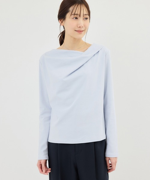 ROPE' PICNIC(ロペピクニック)の「ドレープカットトップス(Tシャツ/カットソー・レディース・ホワイト/ネイビー/サックスブルー/クリーム・FREE)」の18枚目の写真